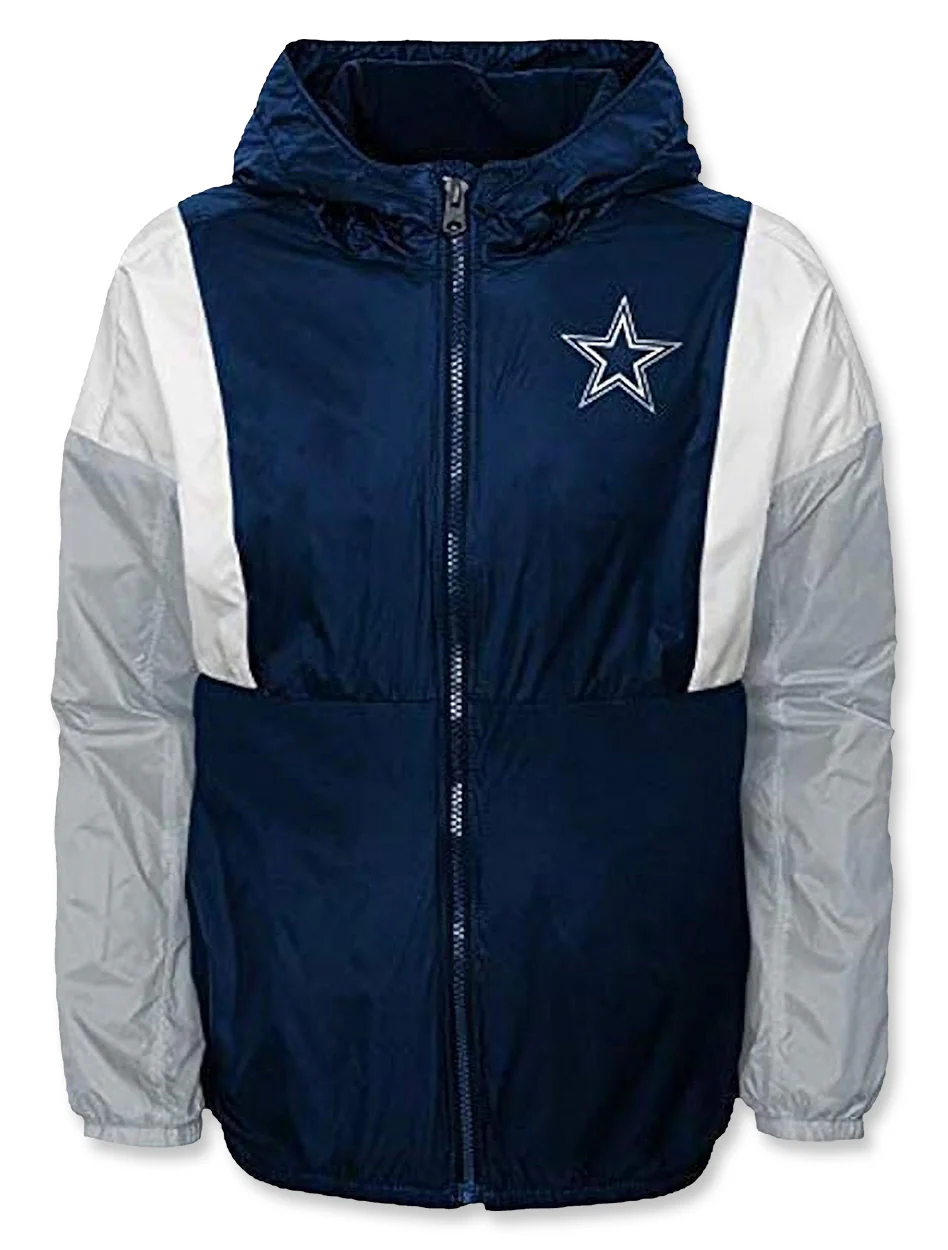 Dallas Cowboys Stadium Color Blocked YOUTH Wind Breaker