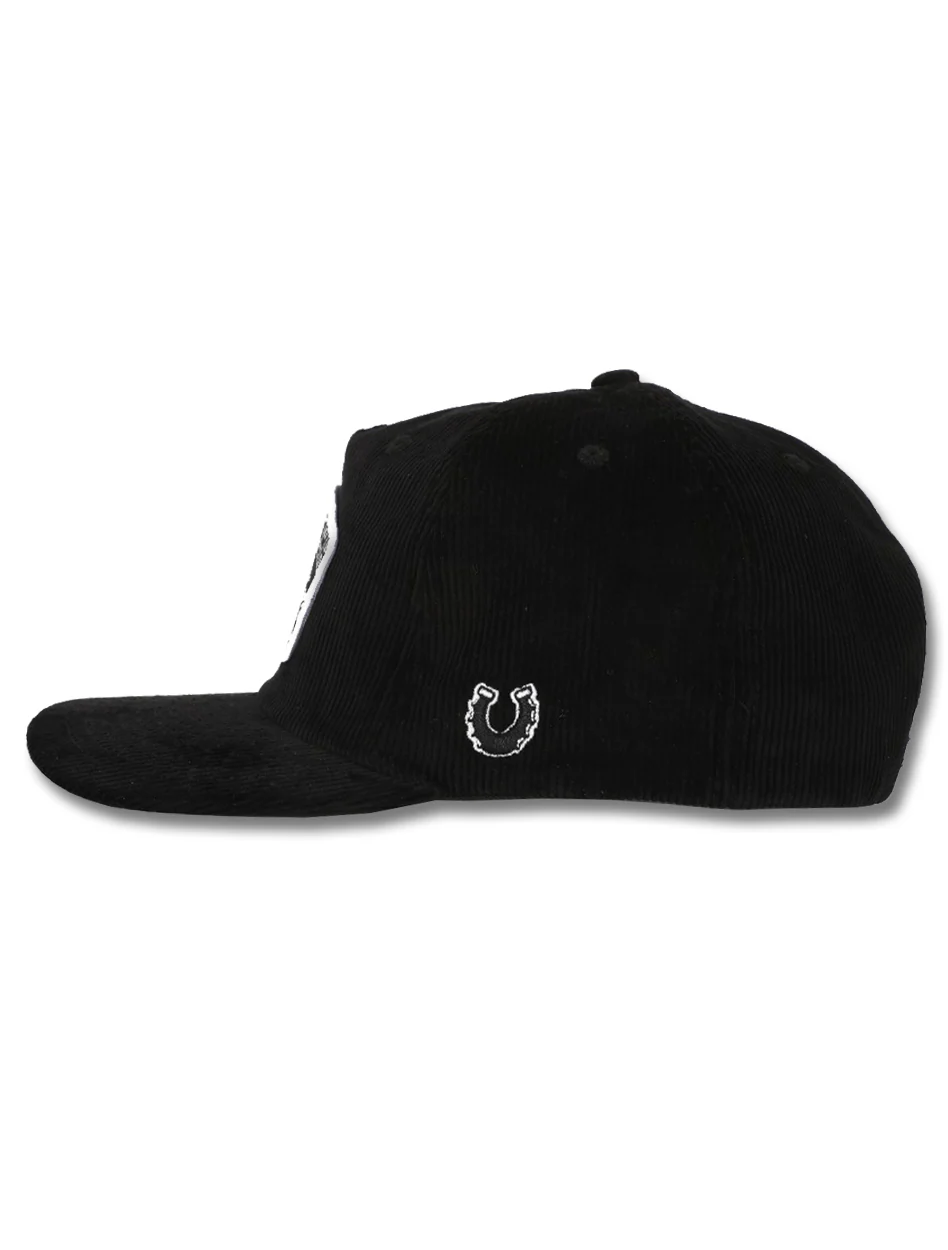 Dark Horse "Ride or Die" Black Corduroy Snapback Cap - Image 3
