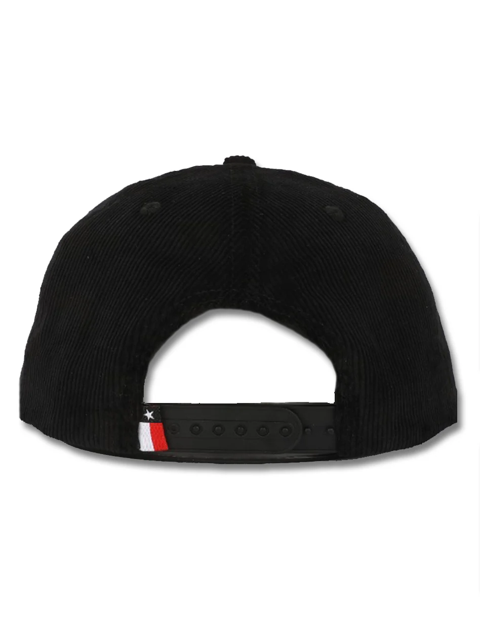 Dark Horse "Ride or Die" Black Corduroy Snapback Cap - Image 4