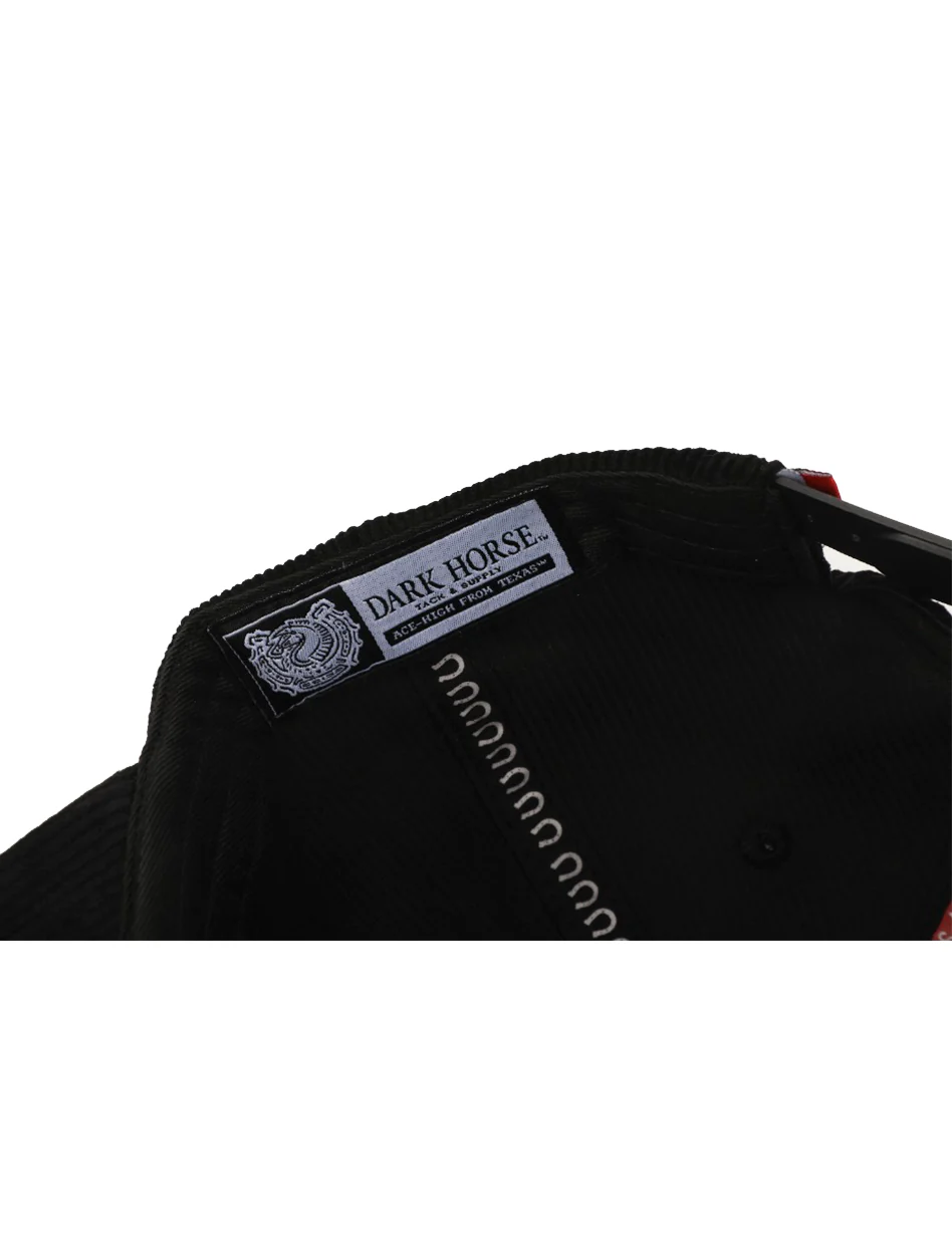 Dark Horse "Ride or Die" Black Corduroy Snapback Cap - Image 5
