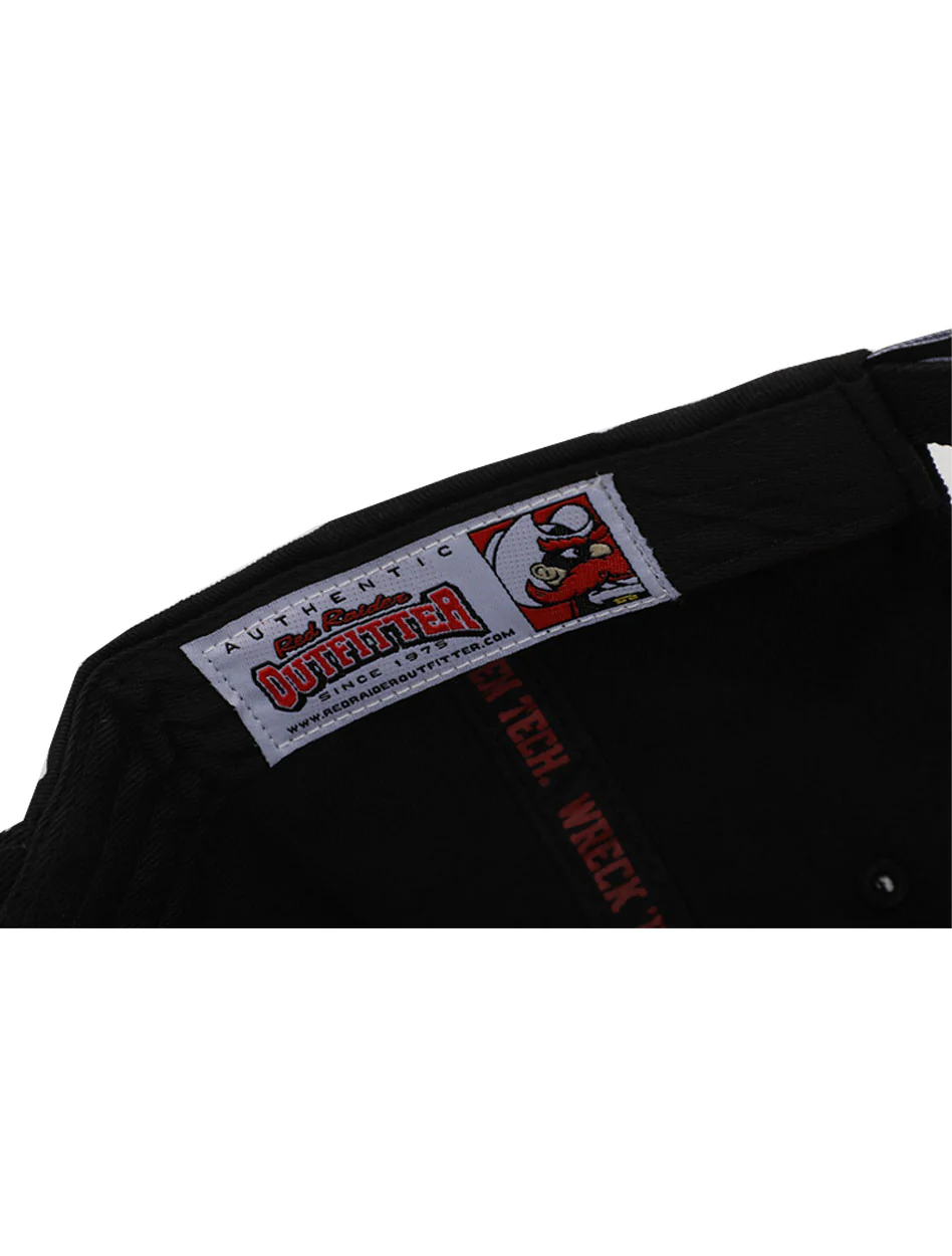 Dark Horse Texas Tech "Chenille Block" Black Adjustable Cap - Image 5