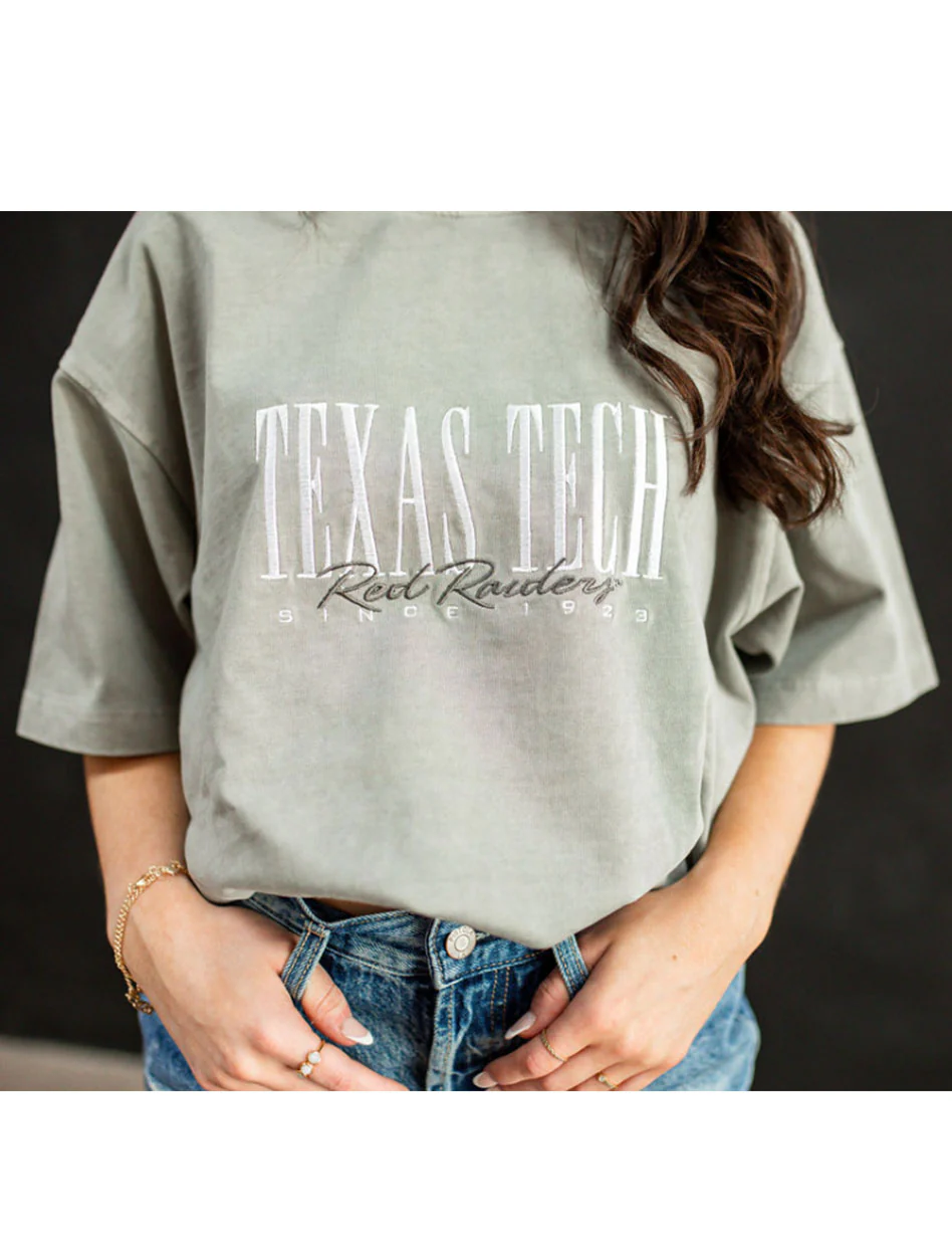 Dark Horse Texas Tech "Lux Script" Heavyweight Washed T-shirt