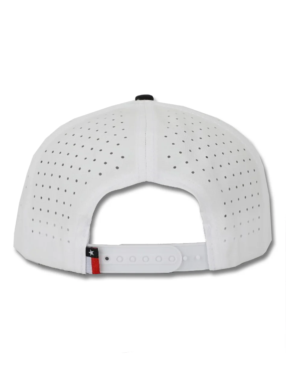 Texas Tech Dark Horse Throwback "Rearing Rider" White Sport Snapback Cap - Image 3