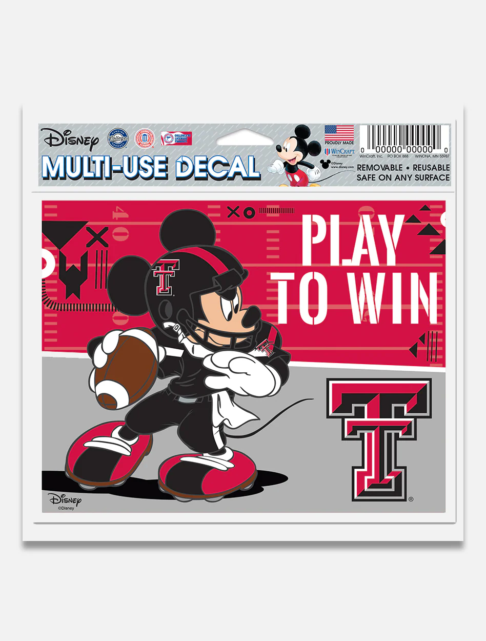 Disney x Red Raider Outfitter Texas Tech Mickey "Football Field" Decal