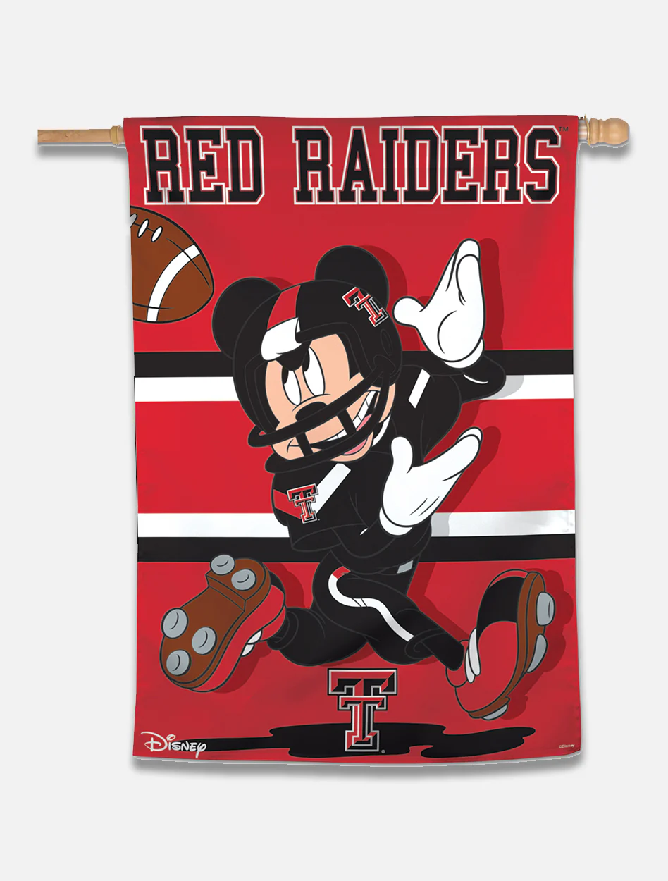 Disney x Red Raider Outfitter Texas Tech Mickey "Football Player" Vertical House Banner