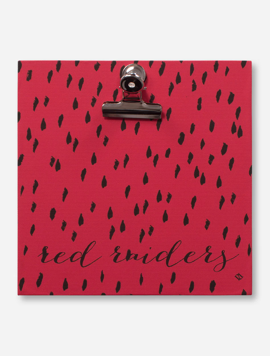 Dry Brush Mark Red Raiders Script Red Clip Frame