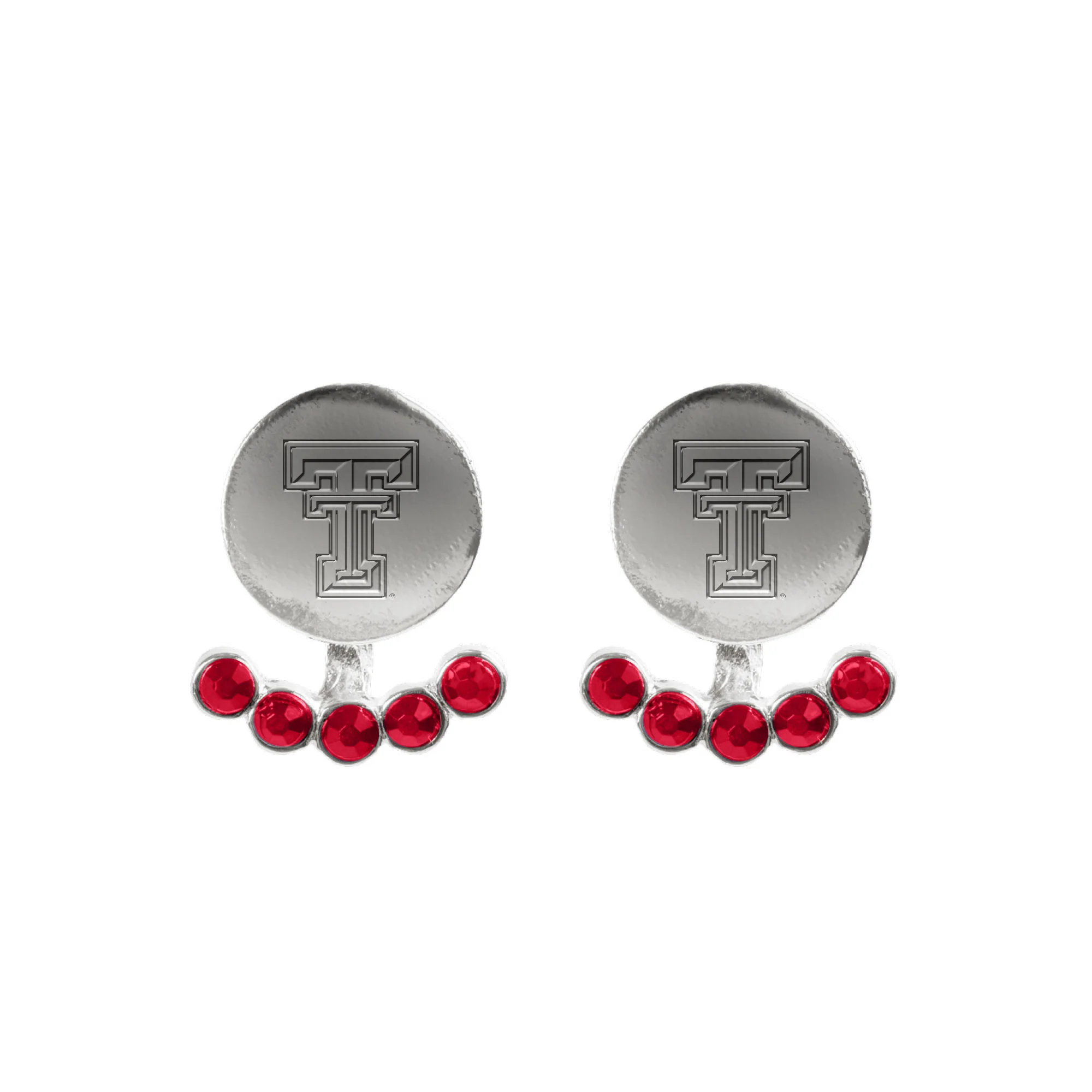 Emerson Street Double T Front -Back Stud w/ Jewels Earrings