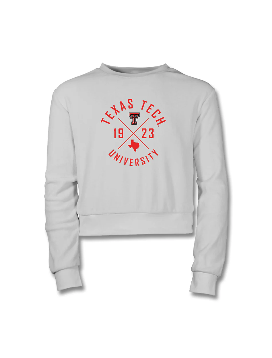Garb Texas Tech "Sloan" YOUTH Super Soft Velour Crop Top