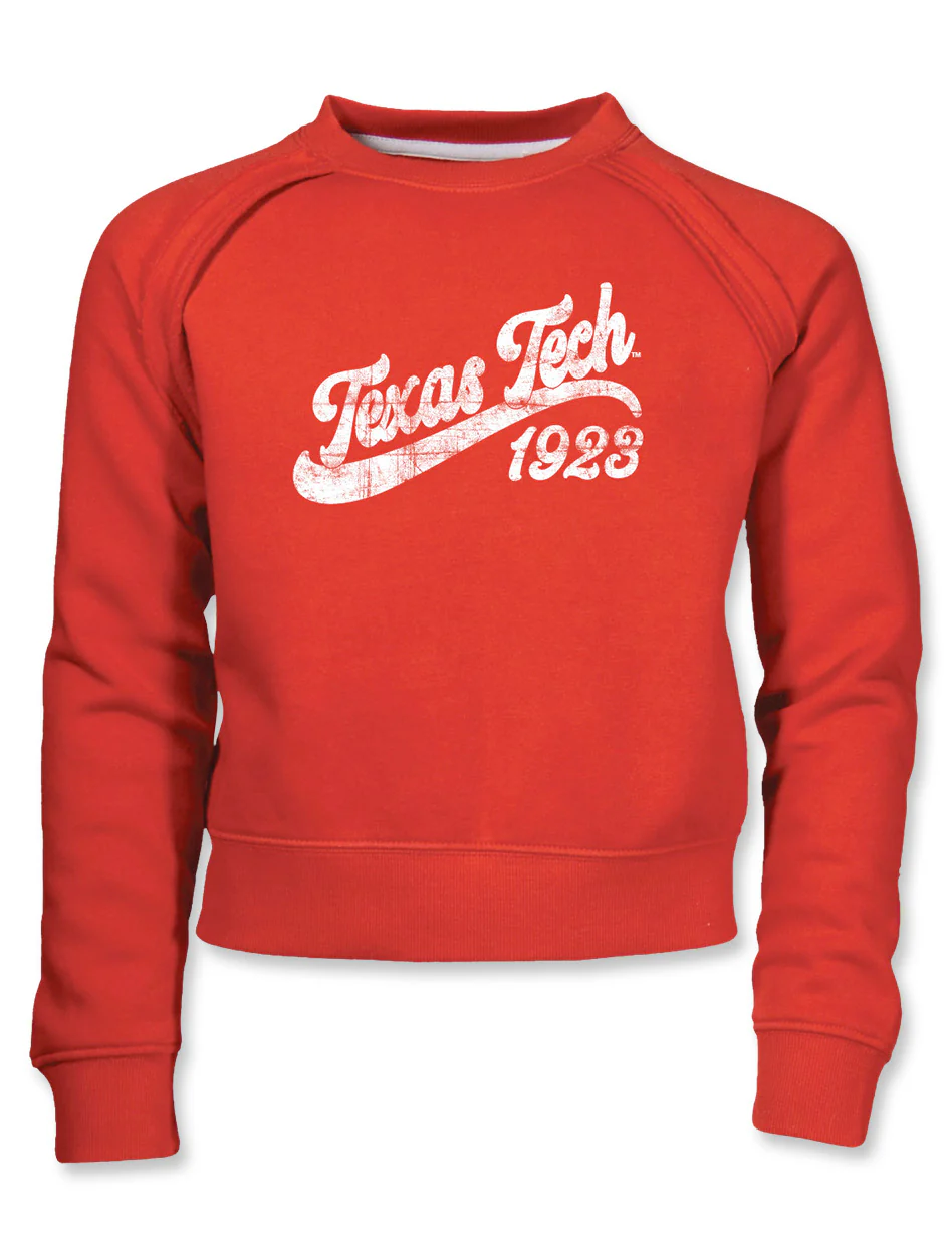 Garb Texas Tech "Willa" TODDLER Cropped Raglan Sweatshirt