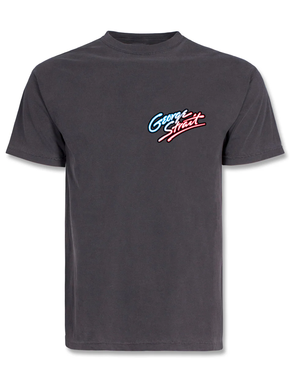 George Strait x Texas Tech "Ocean Front" Official Concert Charcoal T-Shirt - Image 2