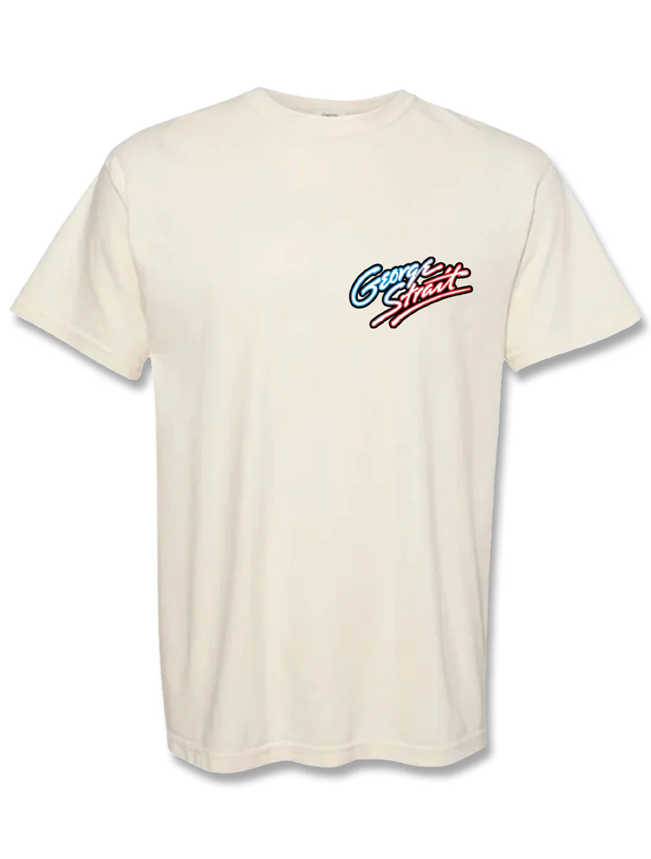 George Strait x Texas Tech "Ocean Front" Official Concert Ivory T-Shirt - Image 2