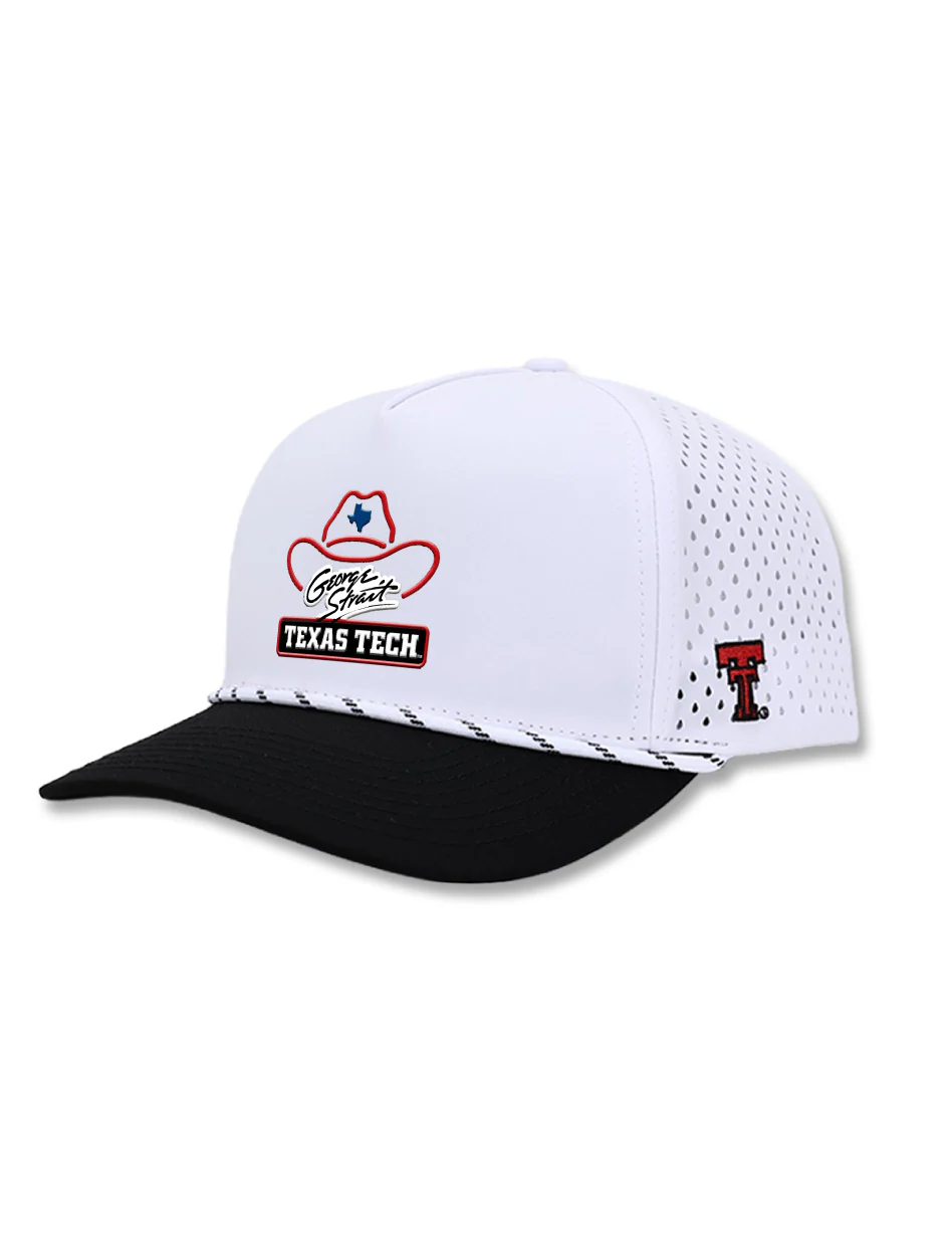 George Strait x Texas Tech Official Concert White Snapback Cap