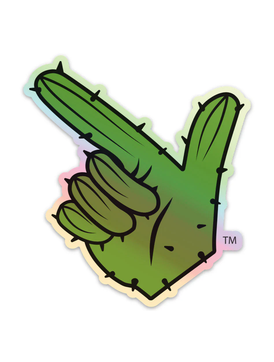HOLOGRAPHIC Texas Tech "Guns Up Cactus" Decal