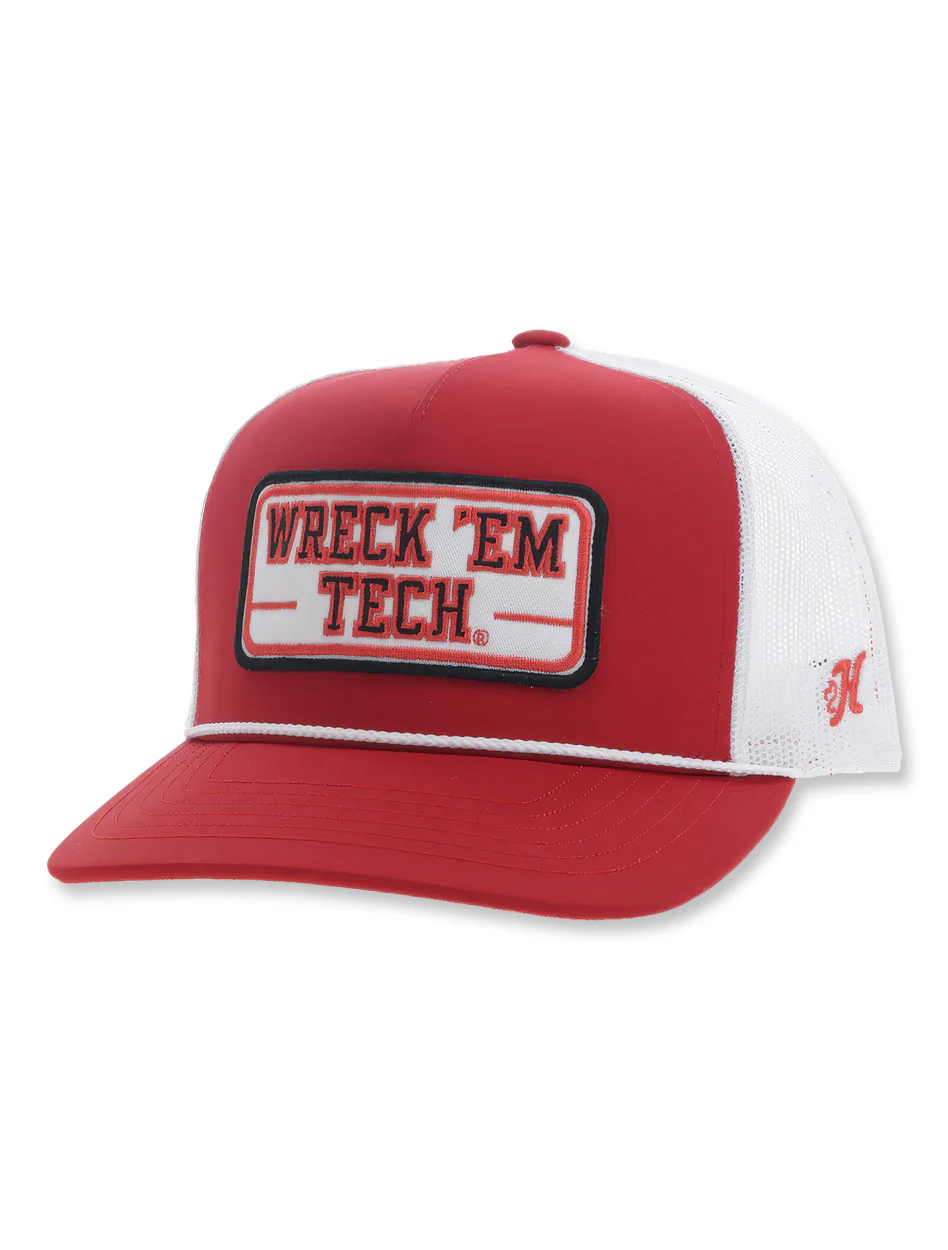 Hooey Texas Tech "Wreck'em Tech" Cap 2 Tone Patch Rope Snapback Cap