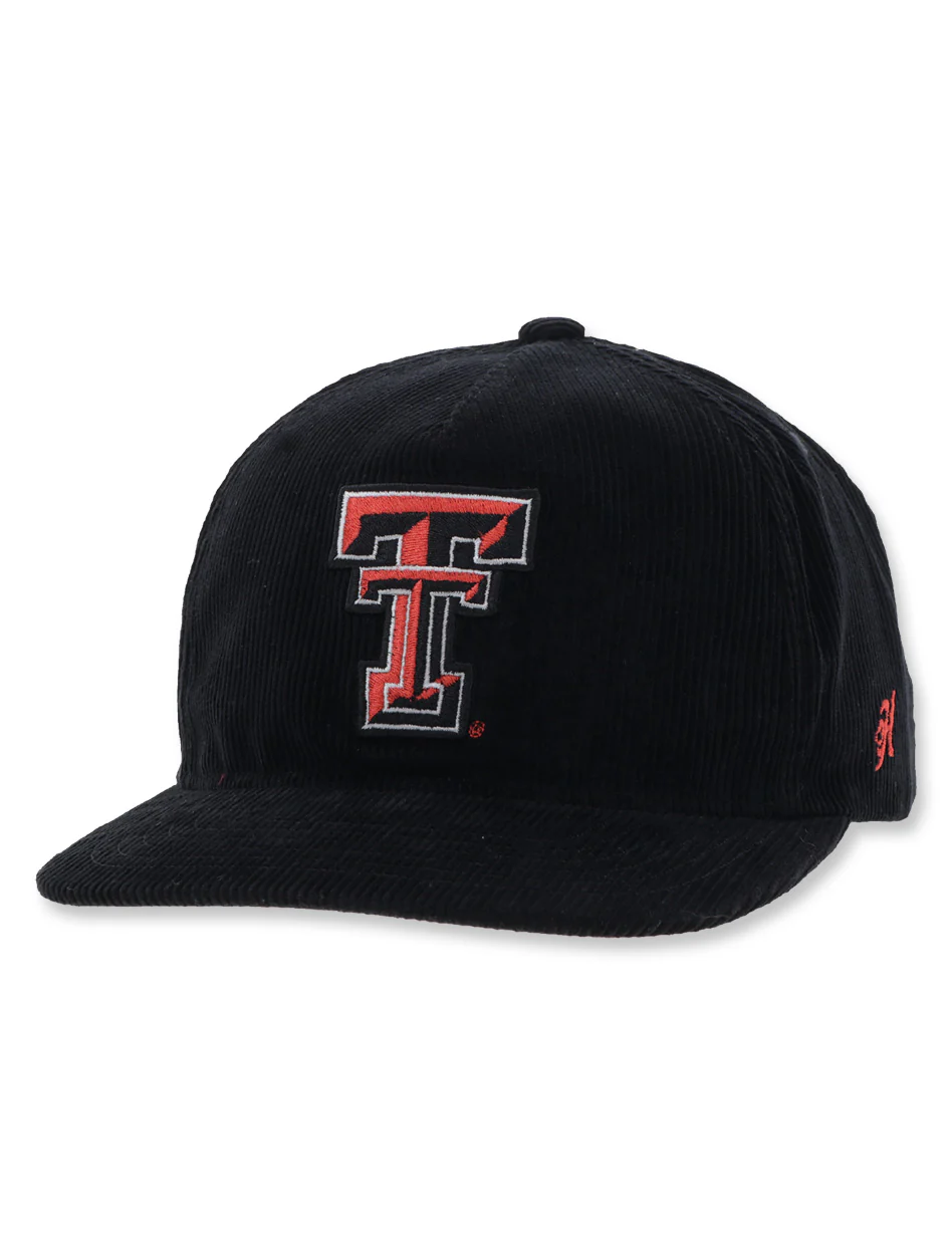 Hooey Texas Tech Double T Corduroy 5 Panel High Profile  Adjustable Cap