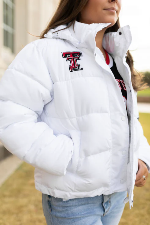 **Hype & Vice Texas Tech Puffer Jacket