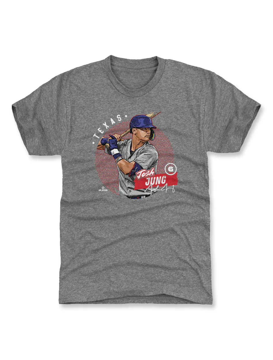 Josh Jung "Texas Dots" Grey T-Shirt