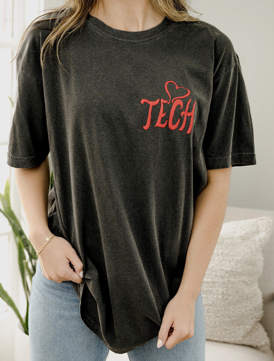 Livy Lu Texas Tech "Lyric Puff Ink" Comfort Color Tee - Image 2