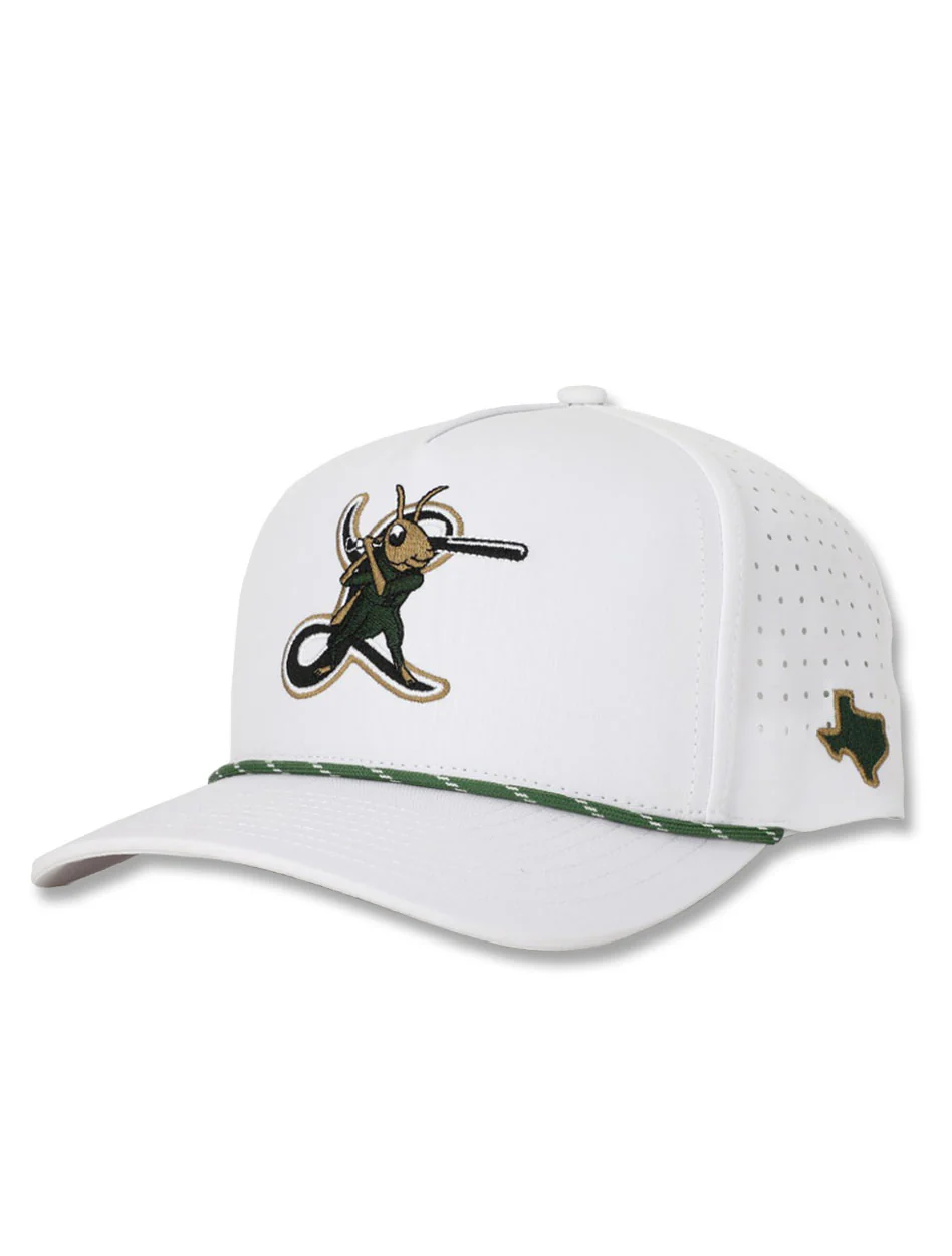 Lubbock "Crickets" Baseball White Corded Sport Snapback Cap