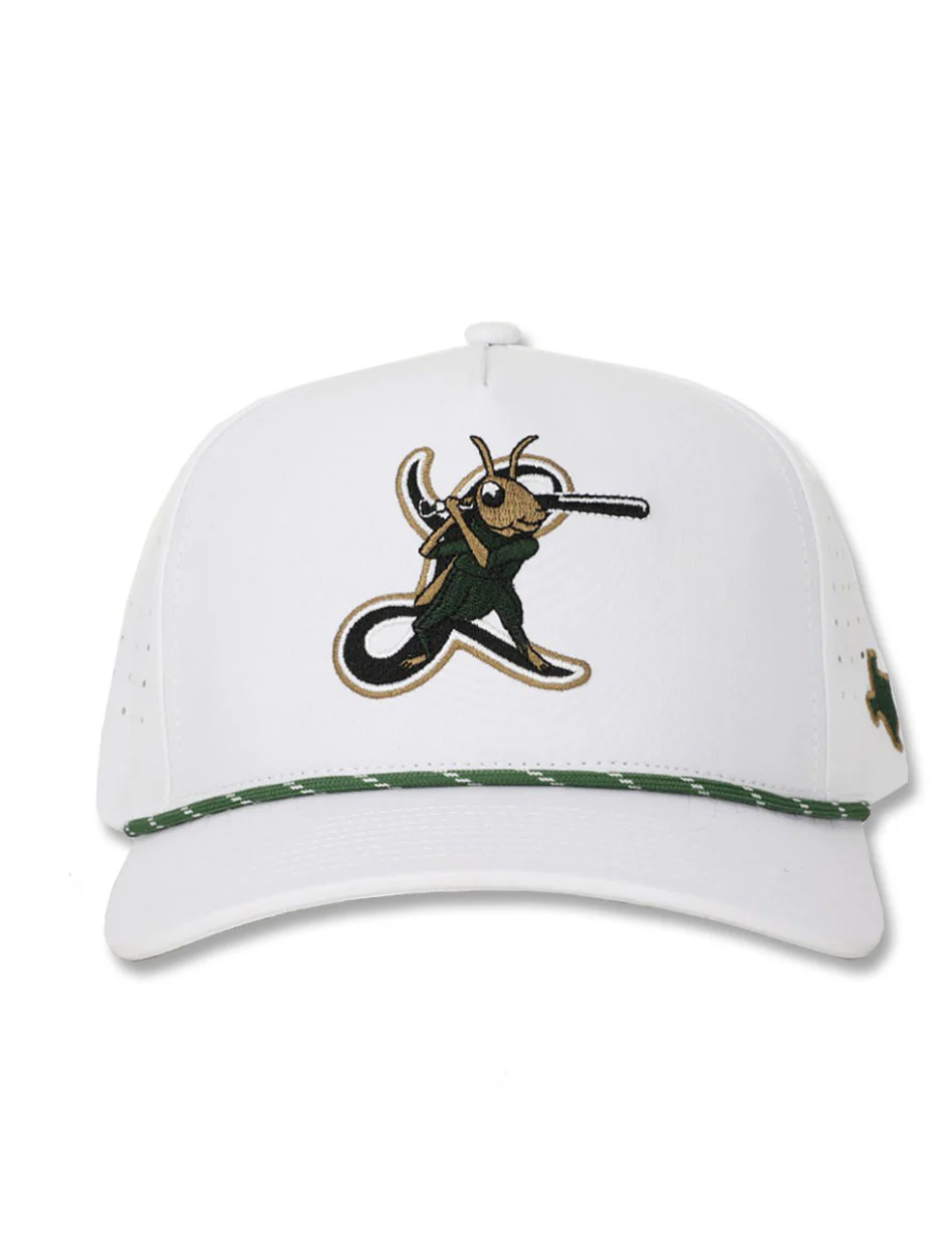 Lubbock "Crickets" Baseball White Corded Sport Snapback Cap - Image 5