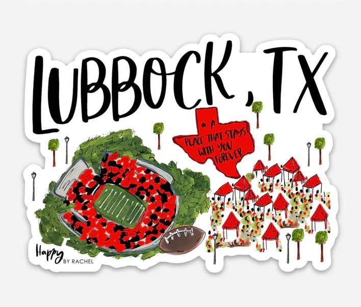 Lubbock "Saturdays are for Football and Tailgating" Sticker