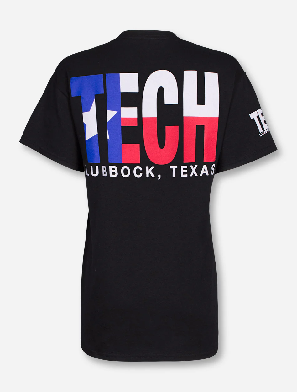 Lubbock, TX TECH in Texas Flag T-Shirt