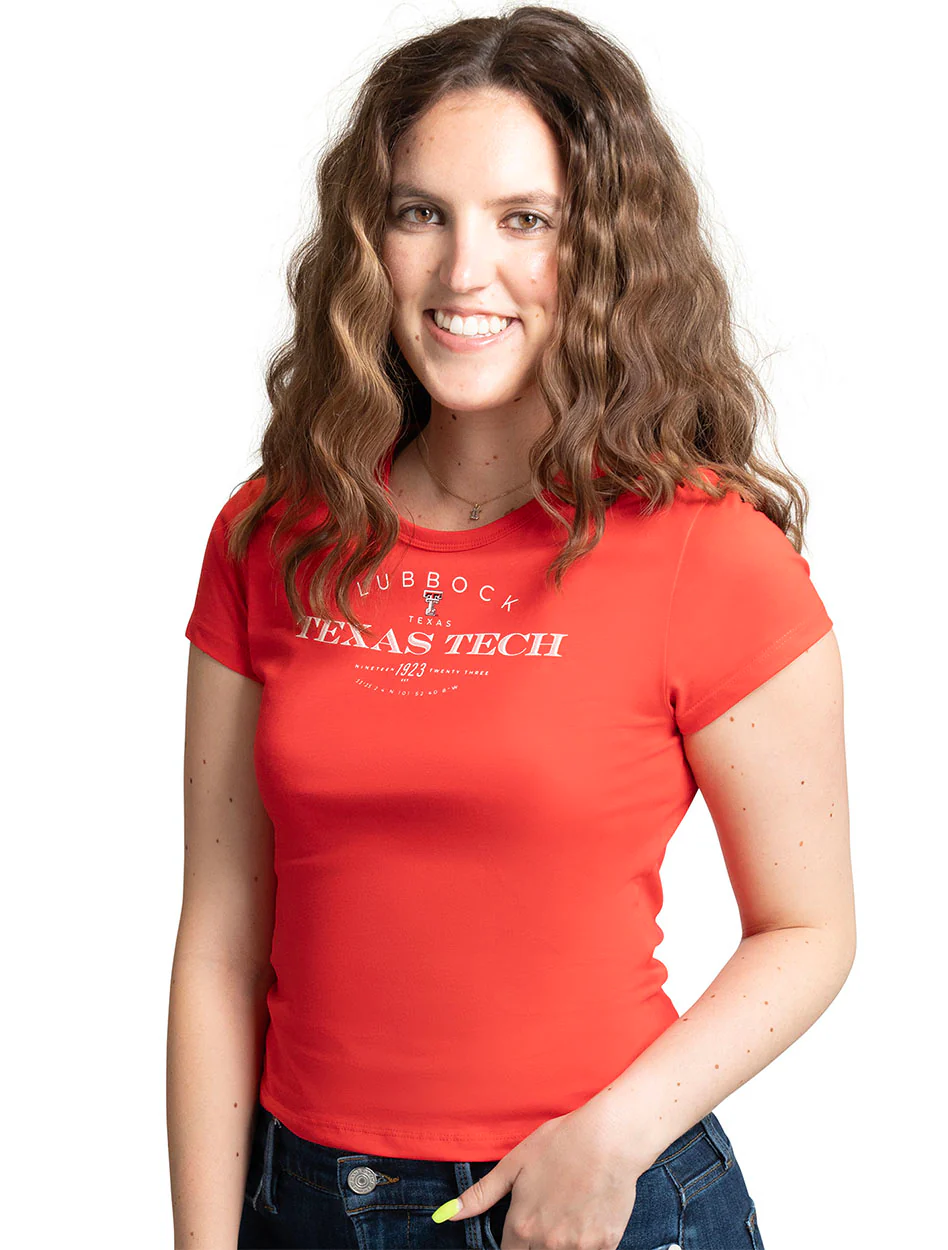 Lusso Texas Tech Women's "Naja" Baby Tee