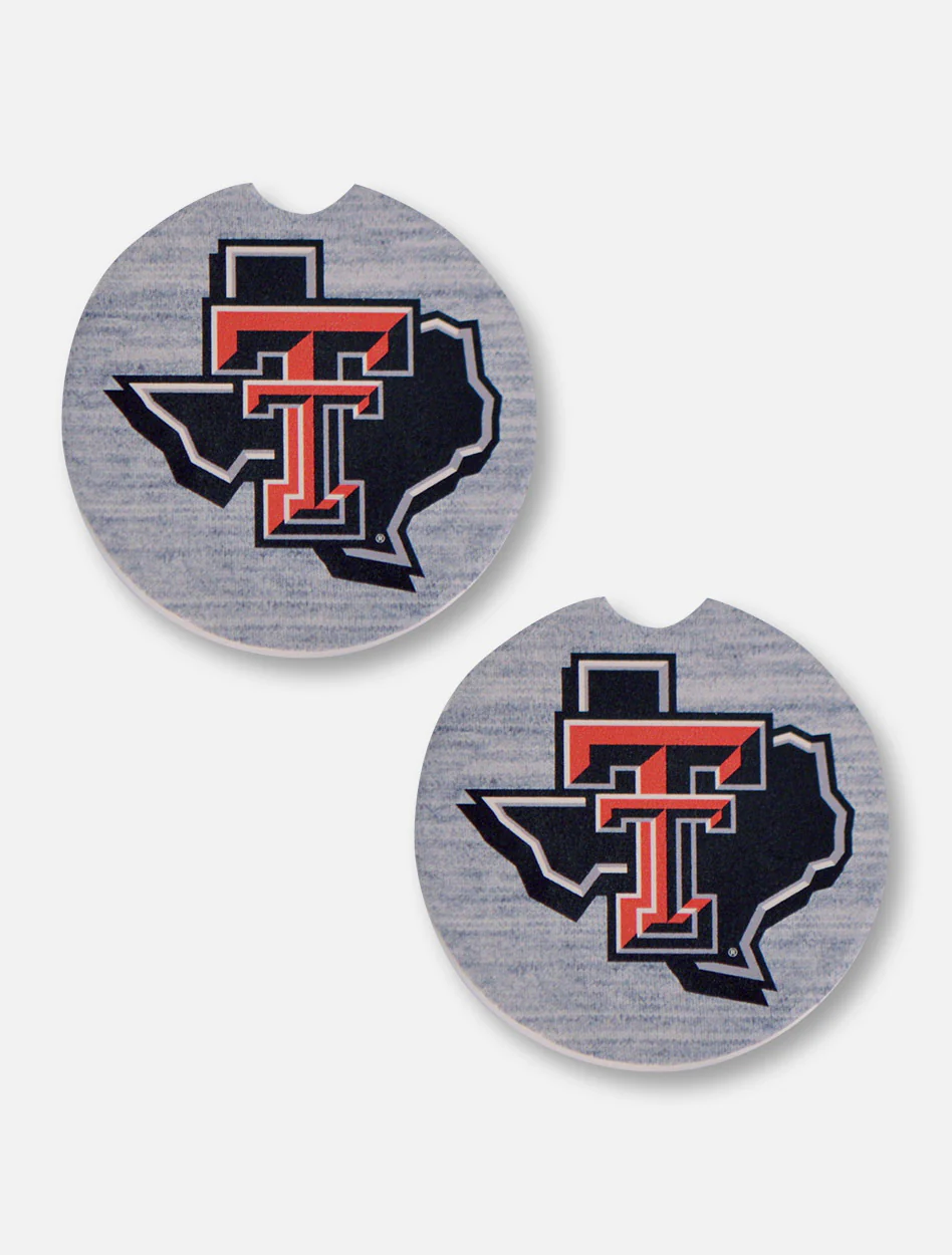 MCM Texas Tech Red Raiders Pride Logo Two Pack Ceramic Car Coasters