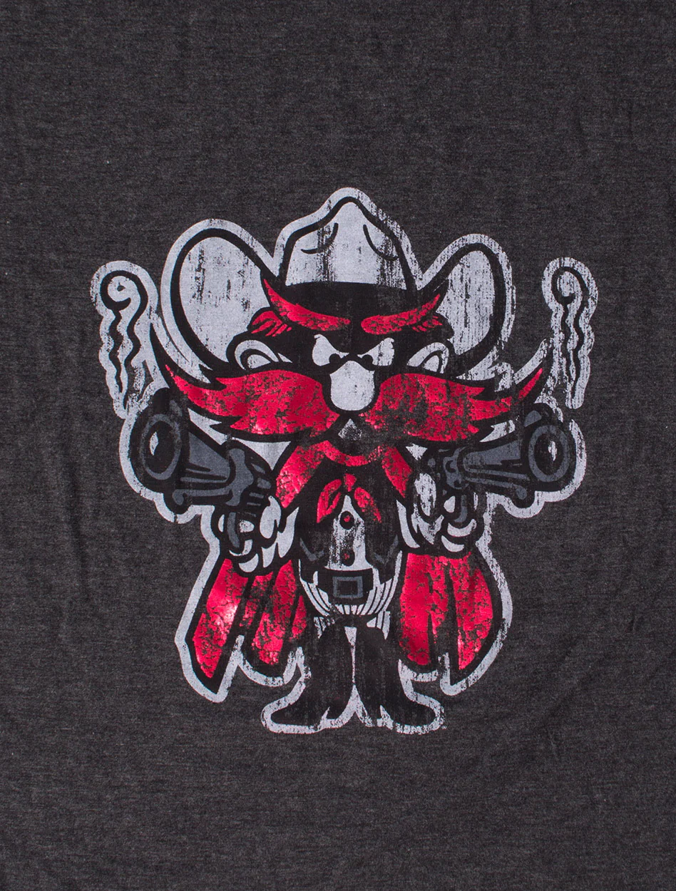 Metallic Raider Red on Charcoal Scarf - Texas Tech - Image 2