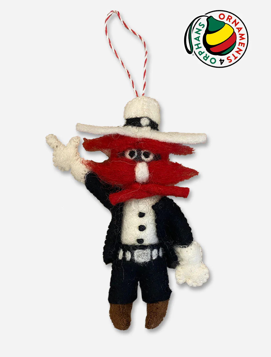 Ornaments 4 Orphans Texas Tech "Hand Made Raider Red" Christmas Ornament
