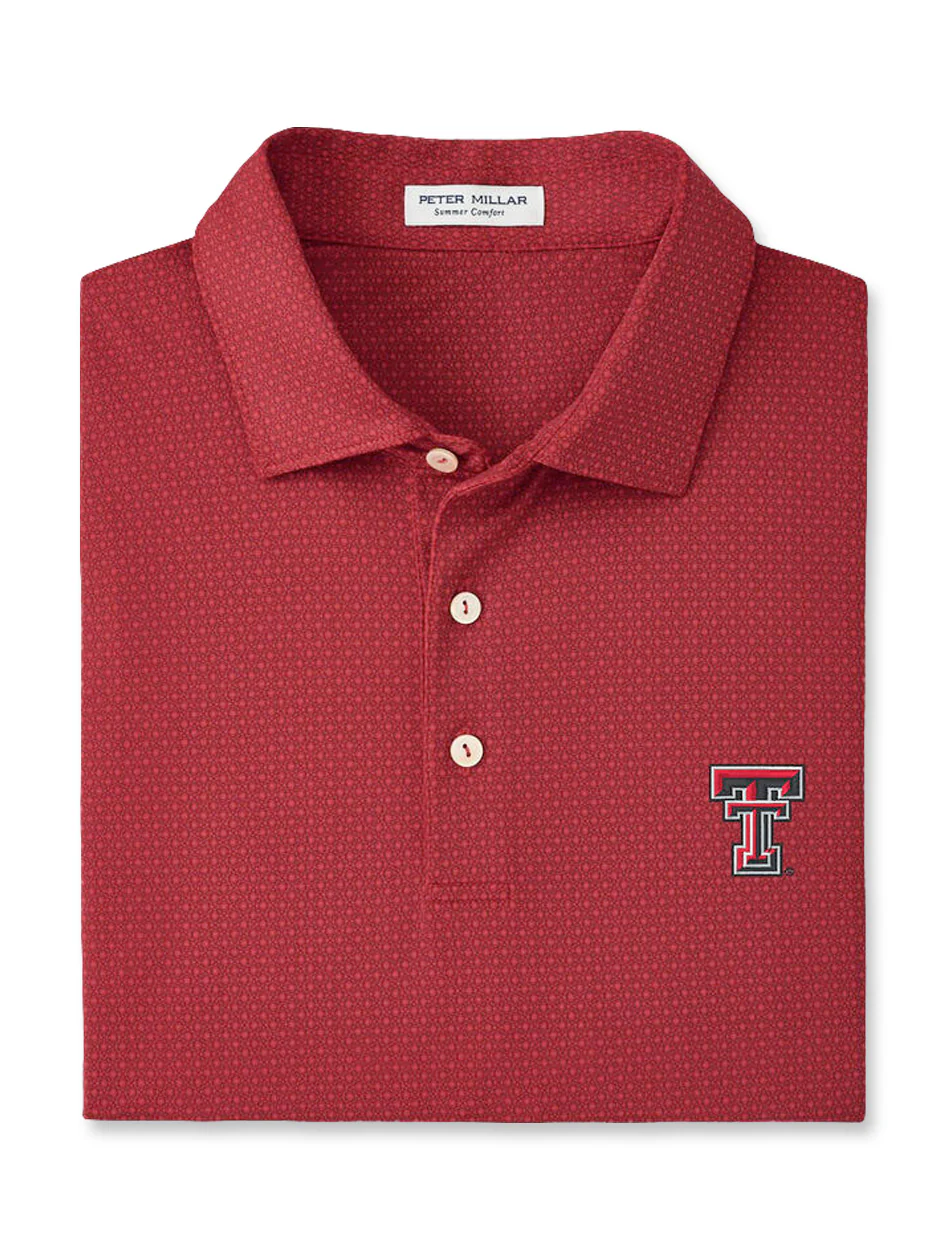 Peter Millar Texas Tech Double T "Tesseract" Performance Jersey Polo