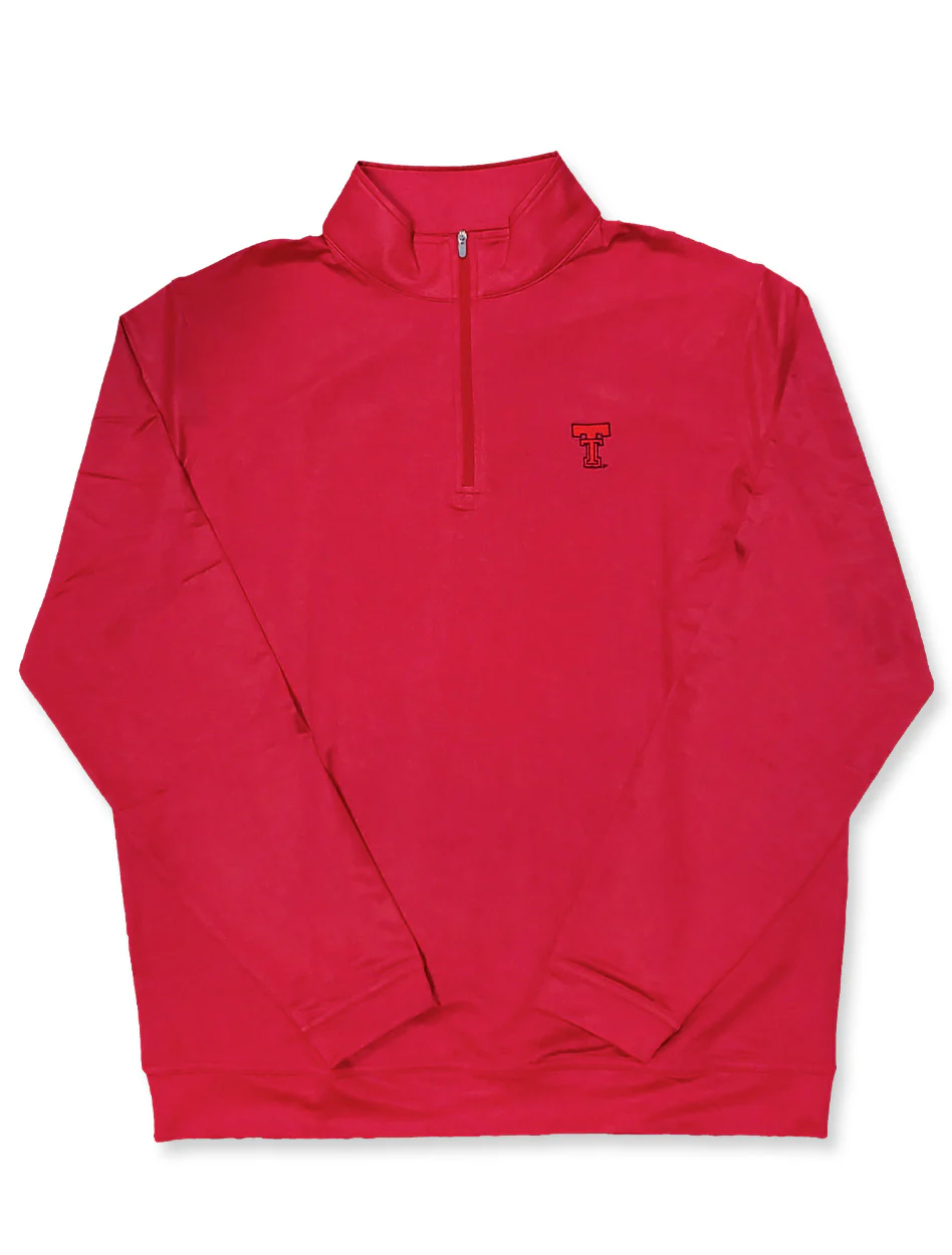 Peter Millar Throwback Double T Perth Stretch "Stitch" Quarter Zip
