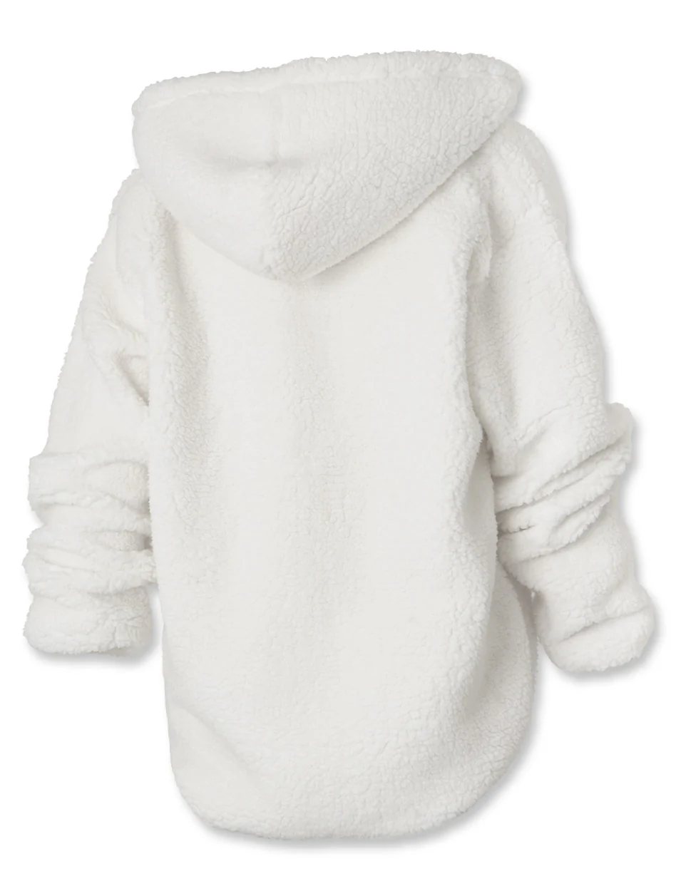 Pressbox Texas Tech "Andies" Long Sleeve Sherpa 1/4 Zipper Hood Pullover - Image 2
