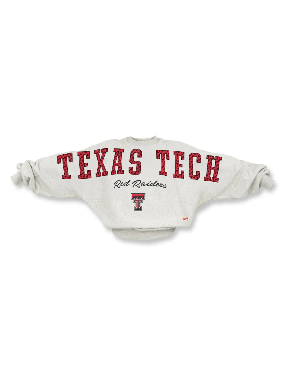 Pressbox Texas Tech "Brannigan" Oversized Crew Neck Fleece