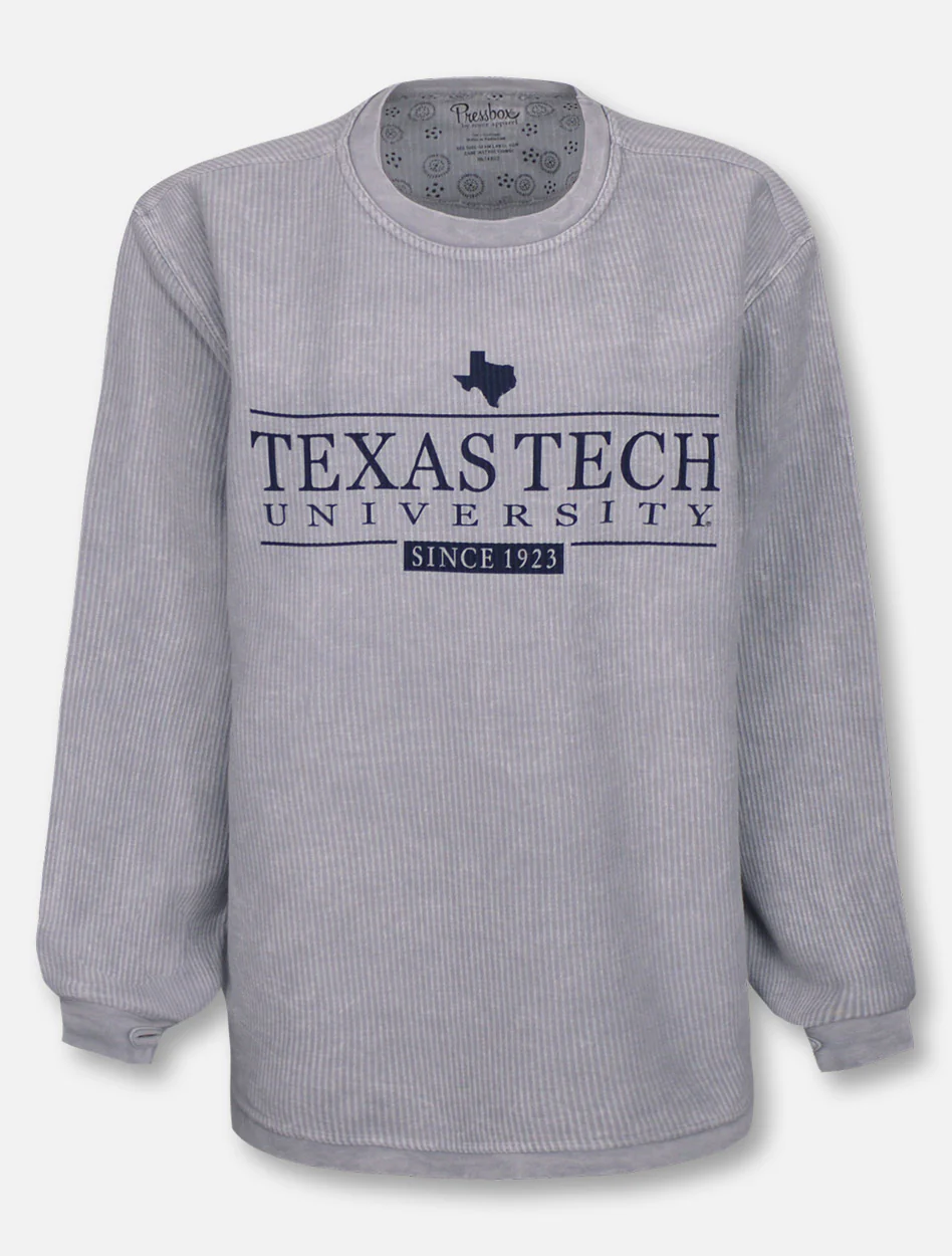 Pressbox Texas Tech Red Raiders "Bar School" Corduroy Long Sleeve Tee - Image 5