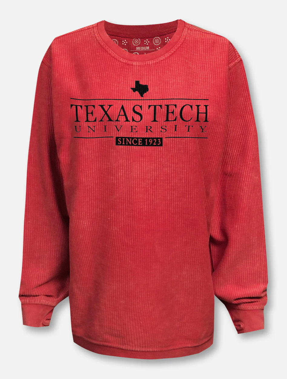 Pressbox Texas Tech Red Raiders "Bar School" Corduroy Long Sleeve Tee - Image 7