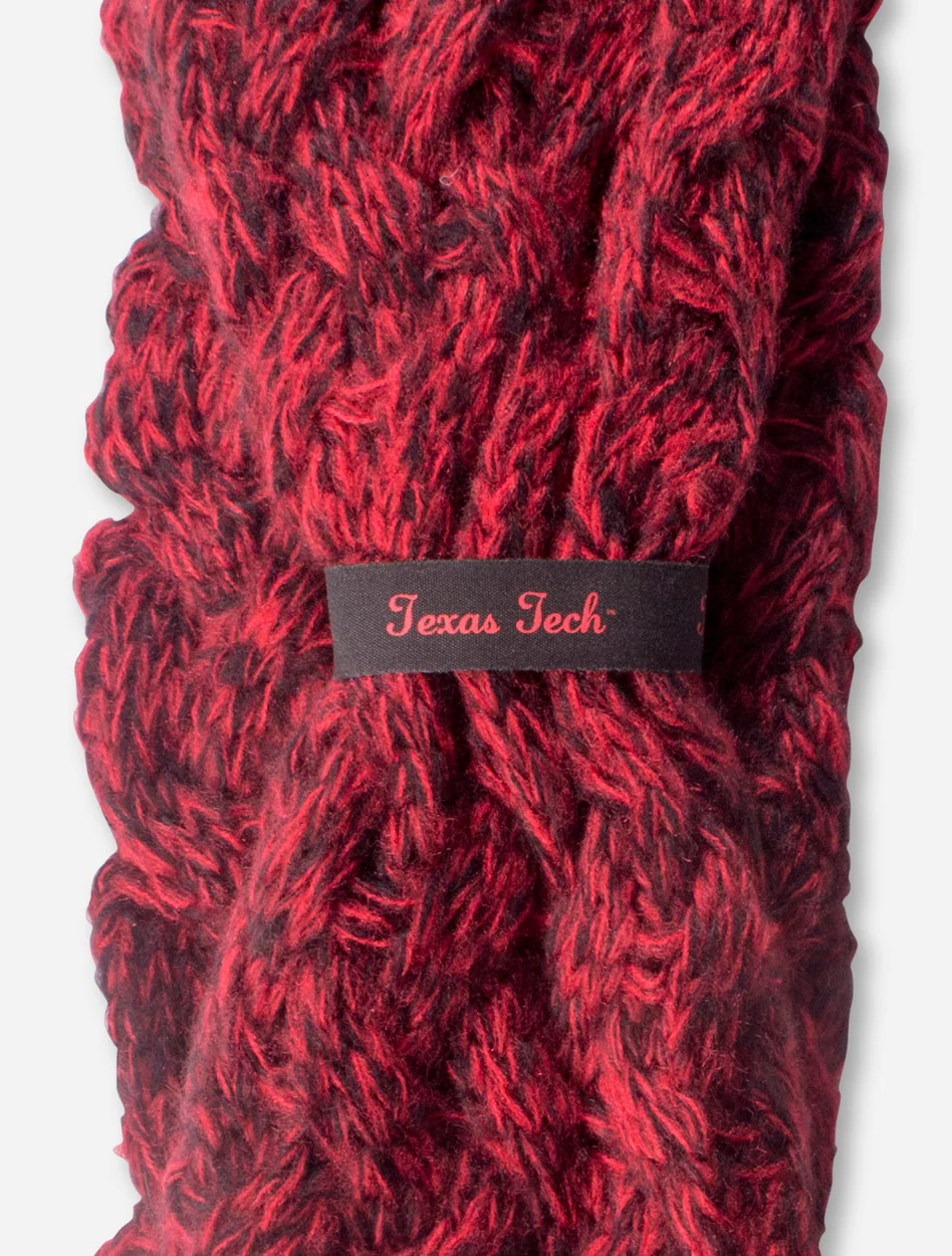 Red and Black Texas Tech Infinity Scarf - Image 2