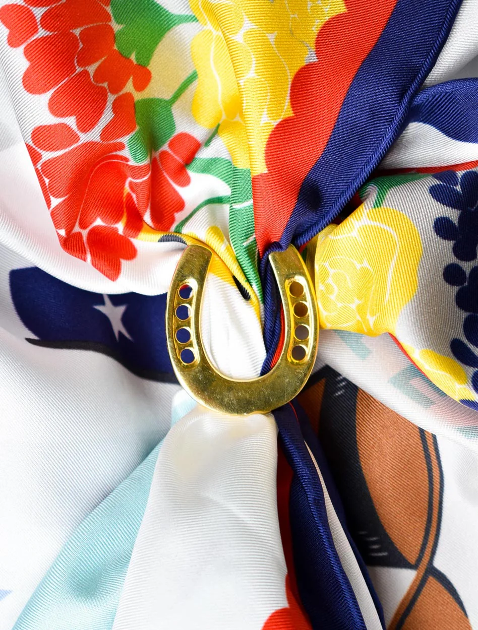 Saturday Silks Horseshoe Scarf Ring - Image 3