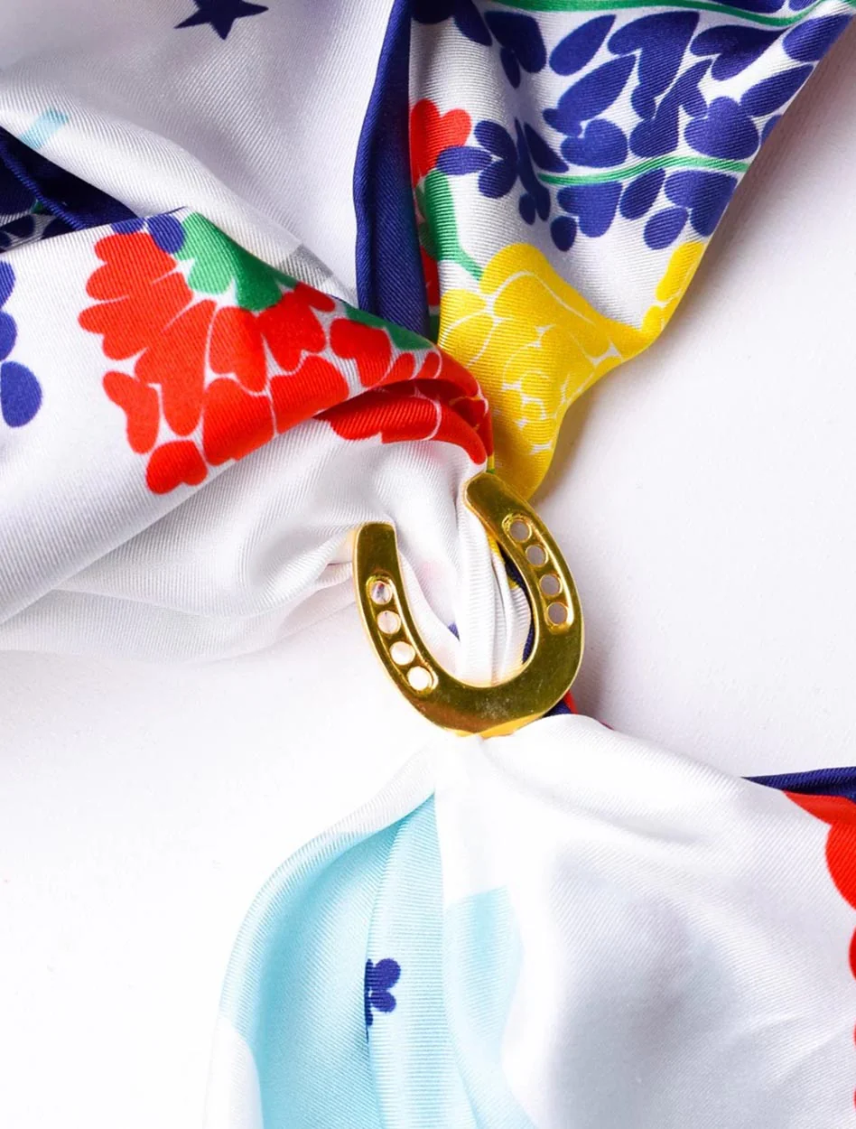 Saturday Silks Horseshoe Scarf Ring - Image 4