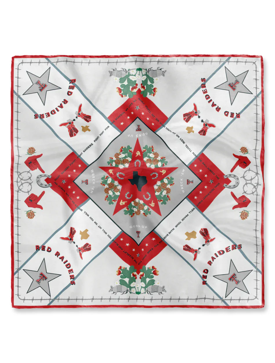 Saturday Silks Texas Tech Red Raiders Saturday Scarf