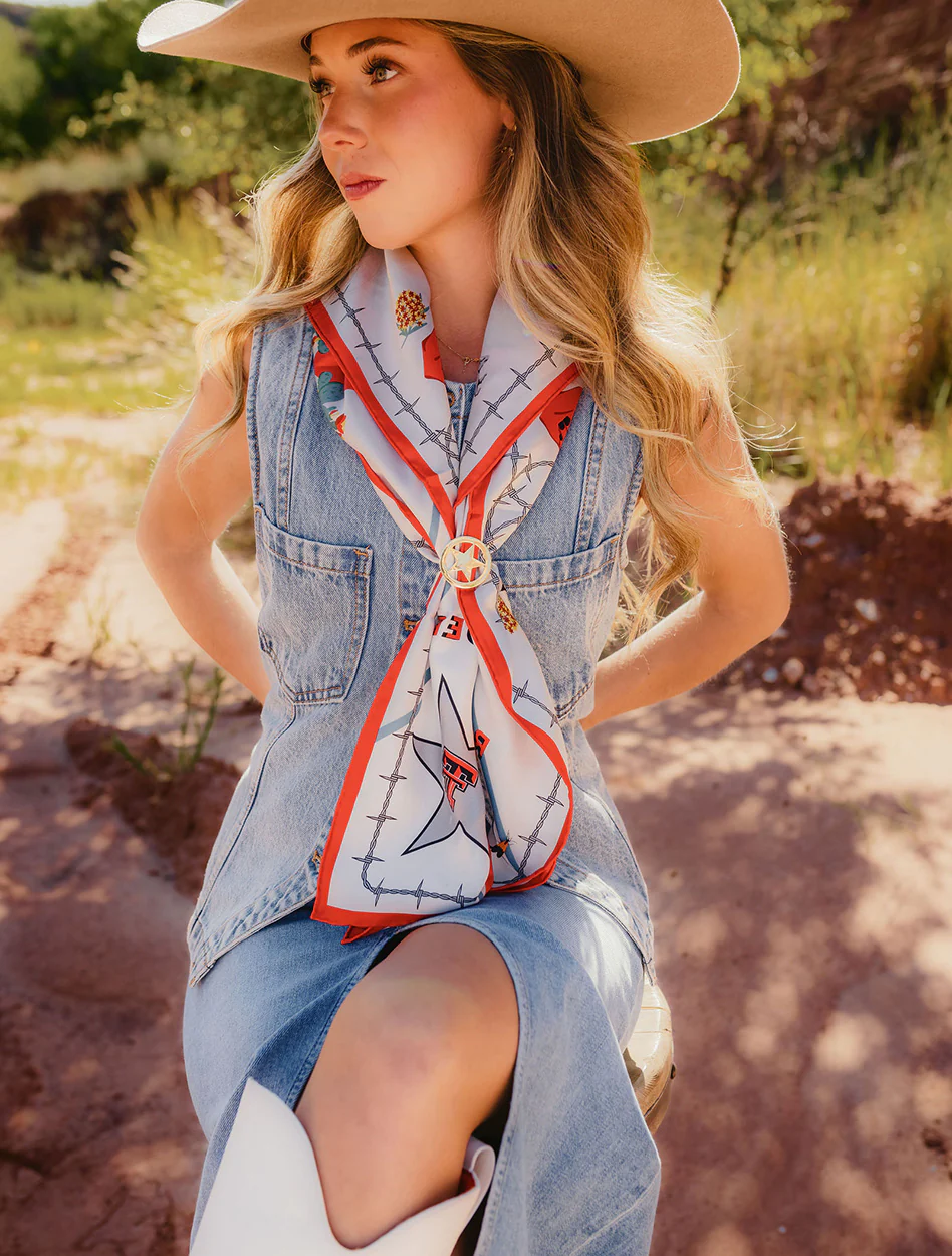 Saturday Silks Texas Tech Red Raiders Saturday Scarf - Image 2