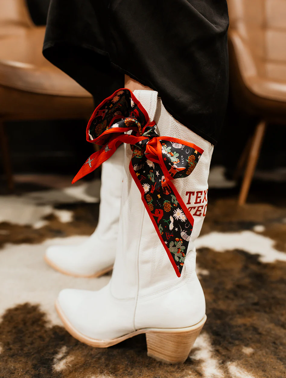 Saturday Silks Texas Tech Red Raiders Skinny Scarf - Image 3