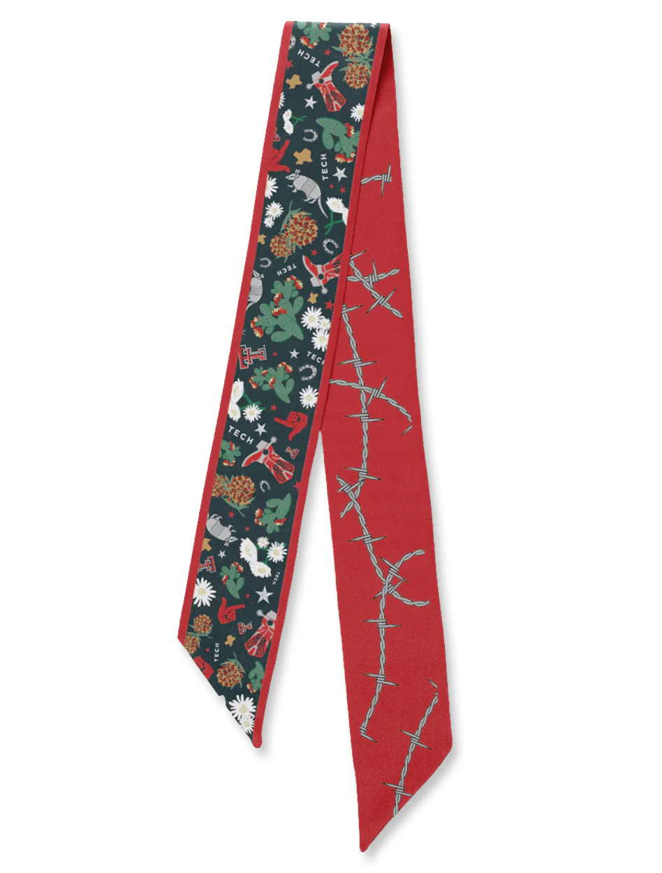 Saturday Silks Texas Tech Red Raiders Skinny Scarf - Image 4