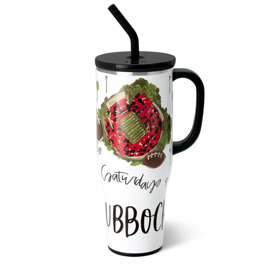 Swig Life "Saturdays in Lubbock" 40 oz Swig Tumbler with Handle