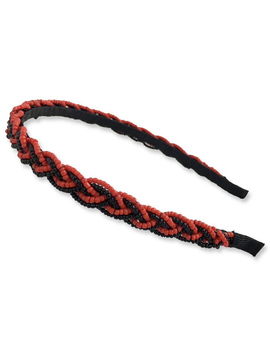 Team Color "Beaded" Braided Thin Headband