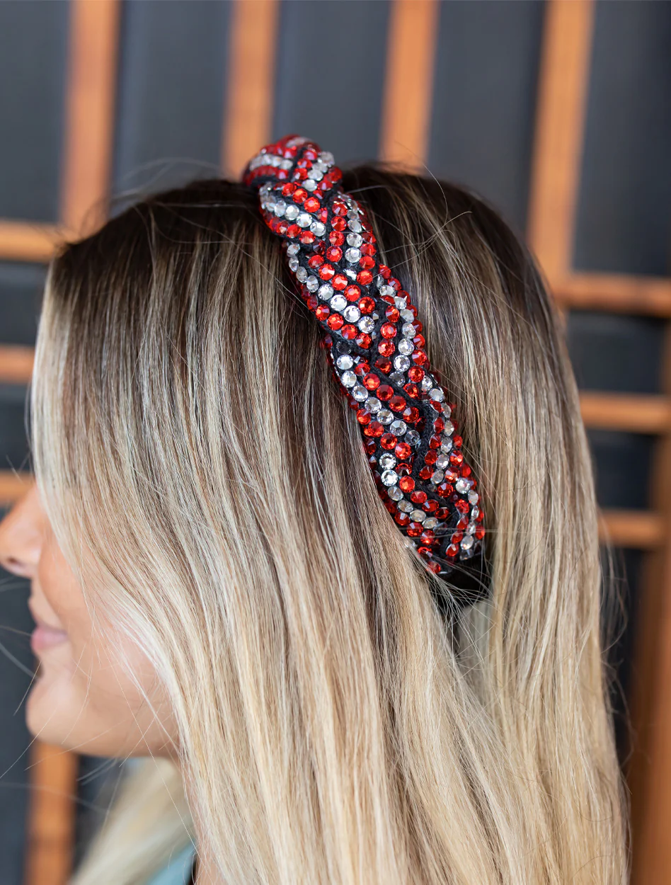 Team Color "Rhinestone Braid" Headband