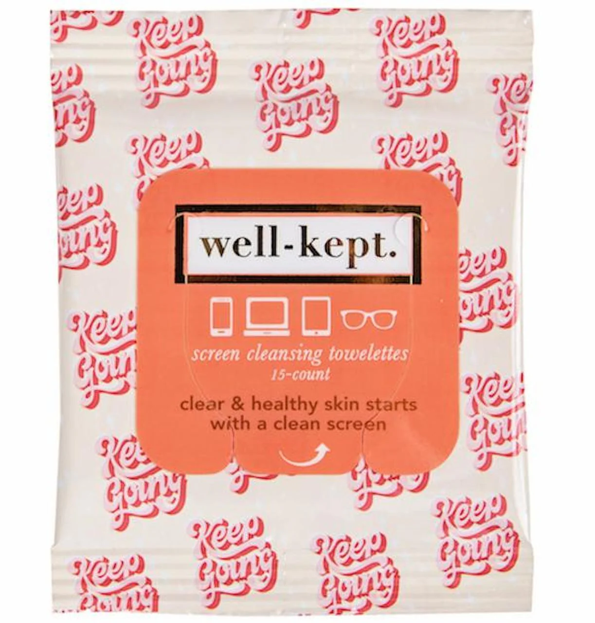 Tech Red Raiders Texas Tech Screen Cleansing Towelettes 15 Count - "Keep Going"
