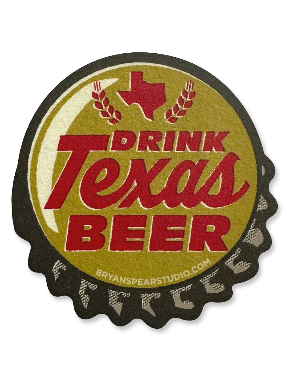 Texas "Drink Texas Beer" Decal