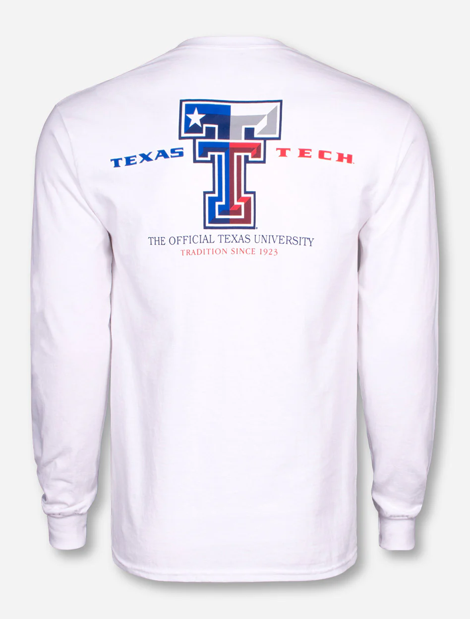 Texas Flag Double T Long Sleeve - Texas Tech - Image 3