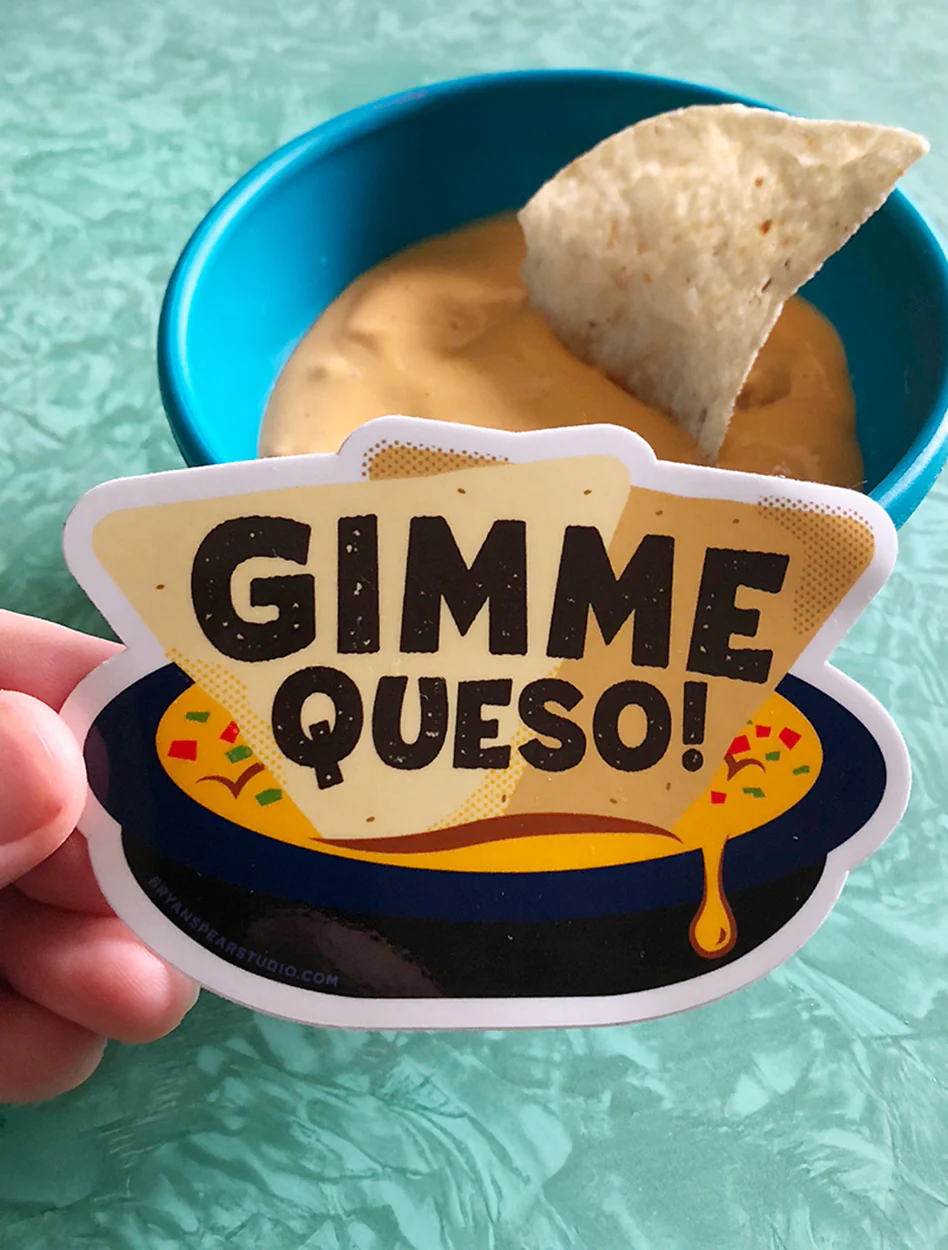 Texas "Gimme Queso" Decal
